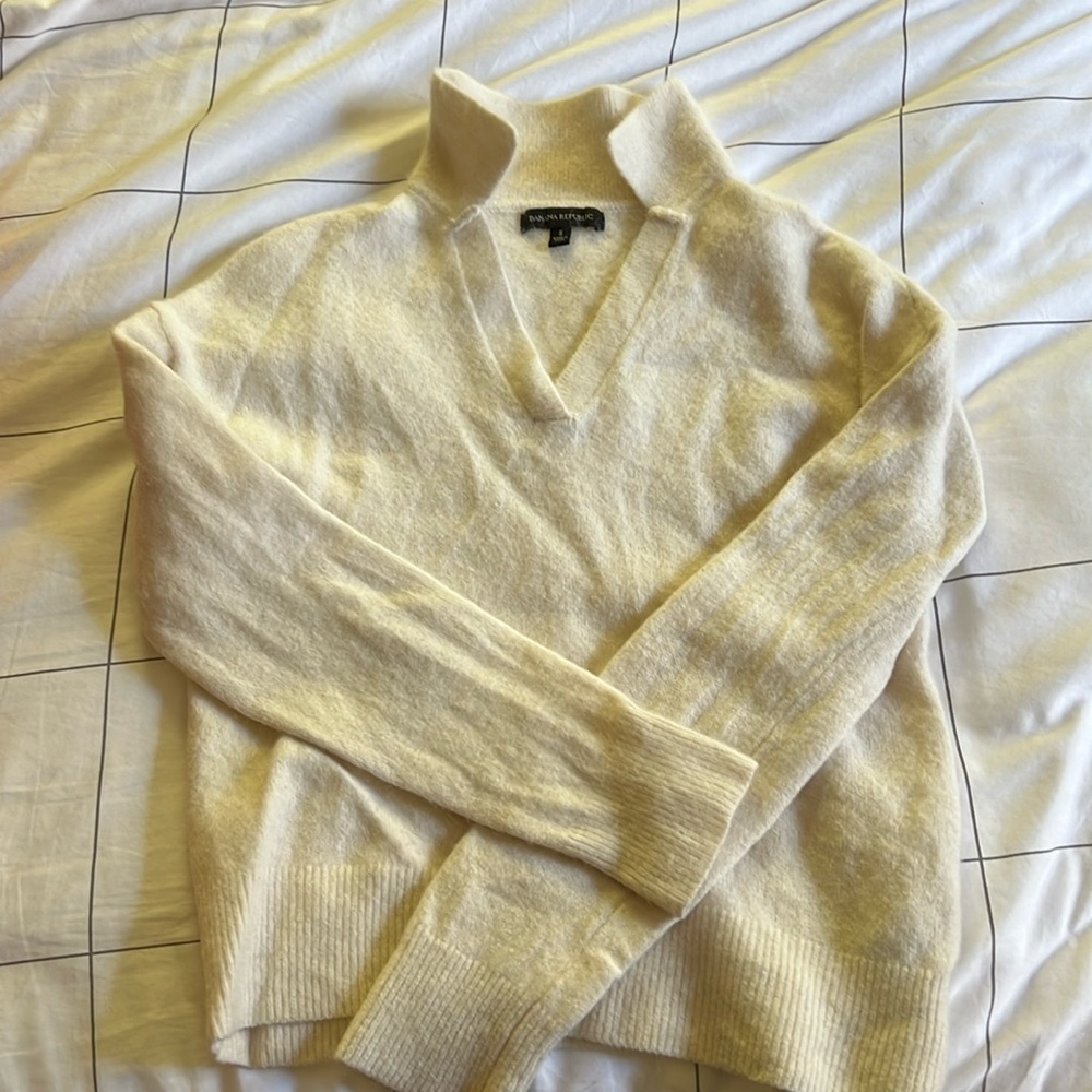 Banana Republic alpaca and wool polo sweater